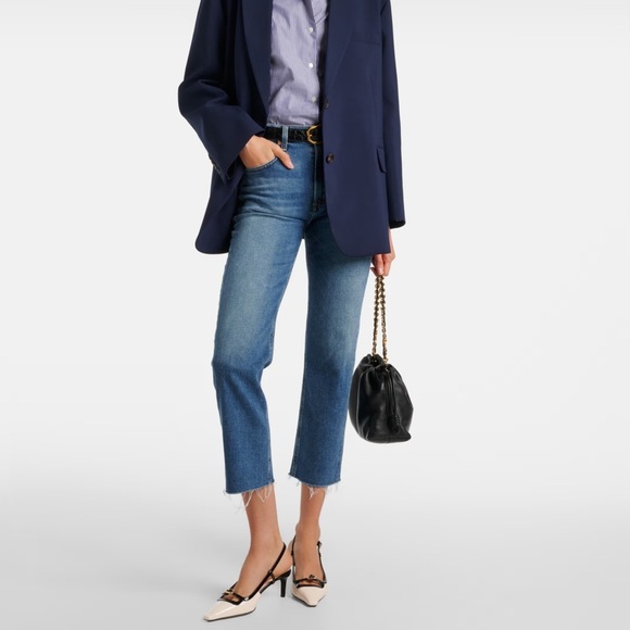 Citizens for Humanity Daphne Crop Jeans dark wash raw hem